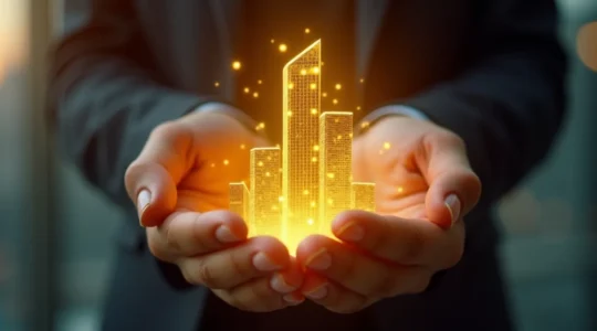 Illustration symbolique représentant une entreprise comme un actif patrimonial durable et précieux