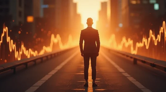 Représentation symbolique de nouvelles tendances et marchés en business