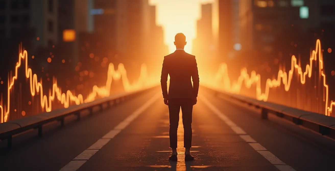 Représentation symbolique de nouvelles tendances et marchés en business