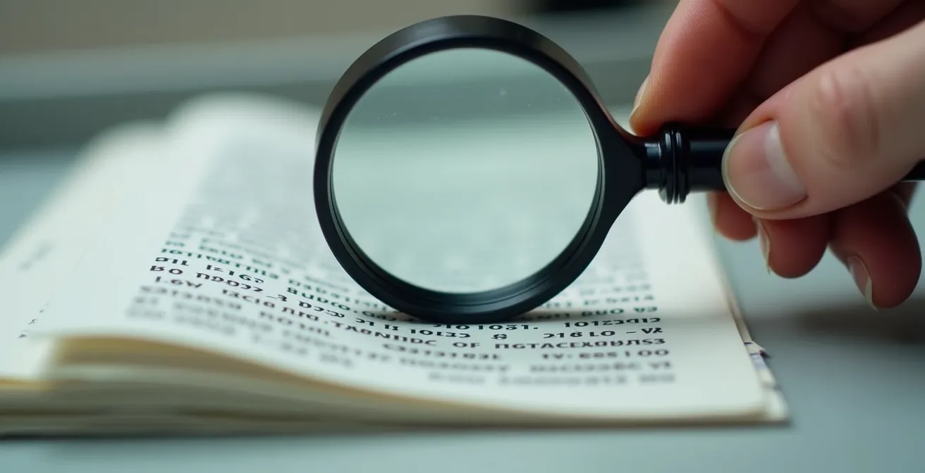 Image métaphorique représentant l'analyse d'un dossier de financement par un banquier, sans aucun document lisible.