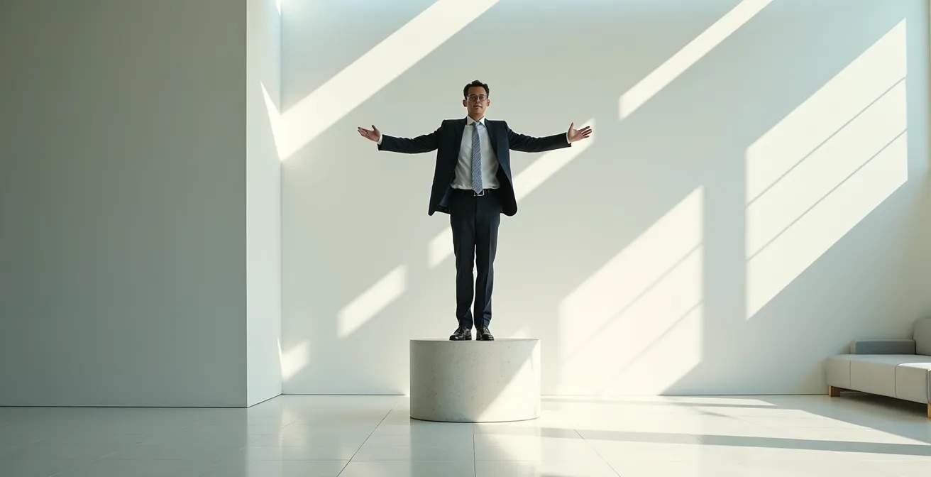 Représentation symbolique de l'équilibre entre patrimoine personnel et patrimoine d'entreprise