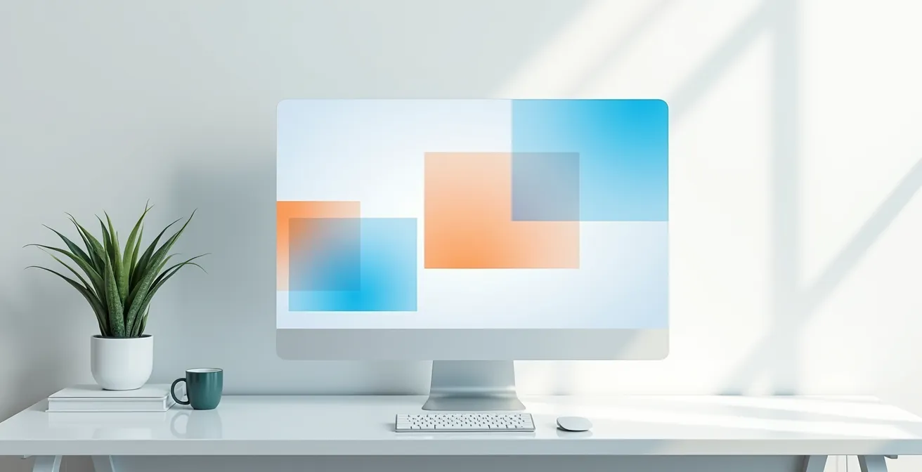Vue d'ensemble d'une page web moderne avec des éléments de conversion mis en évidence