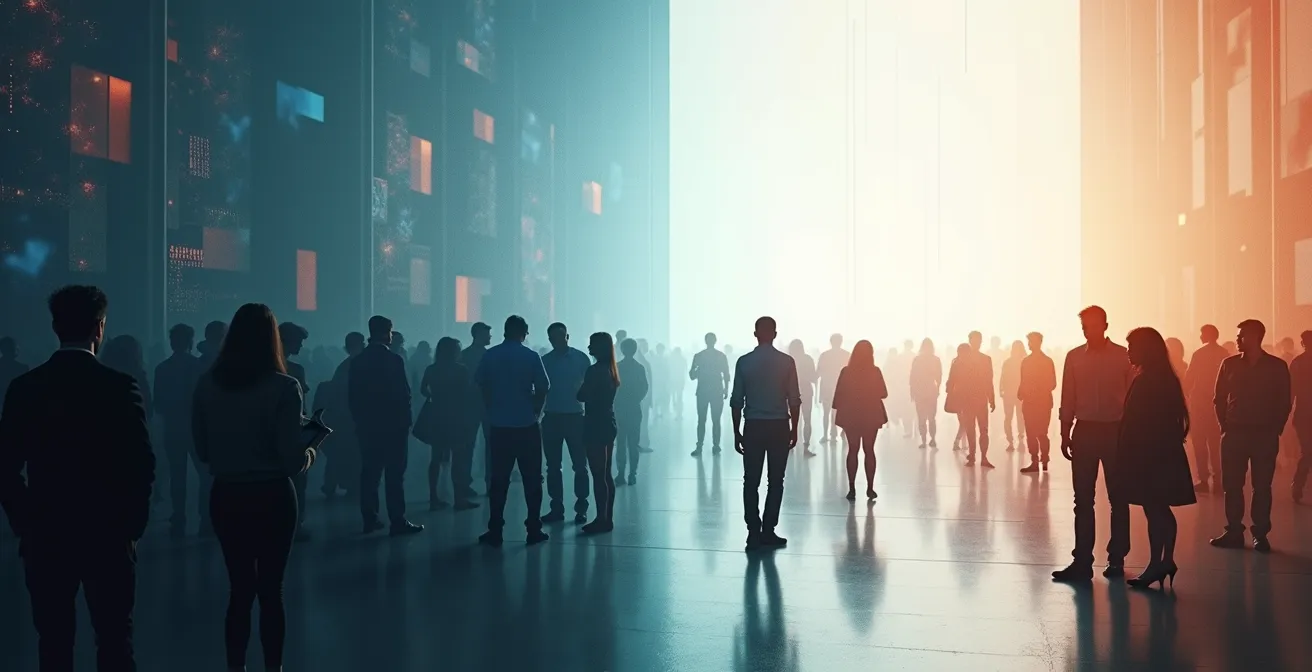 Représentation visuelle de la méthode Jobs-to-be-Done avec entrepreneurs analysant besoins clients