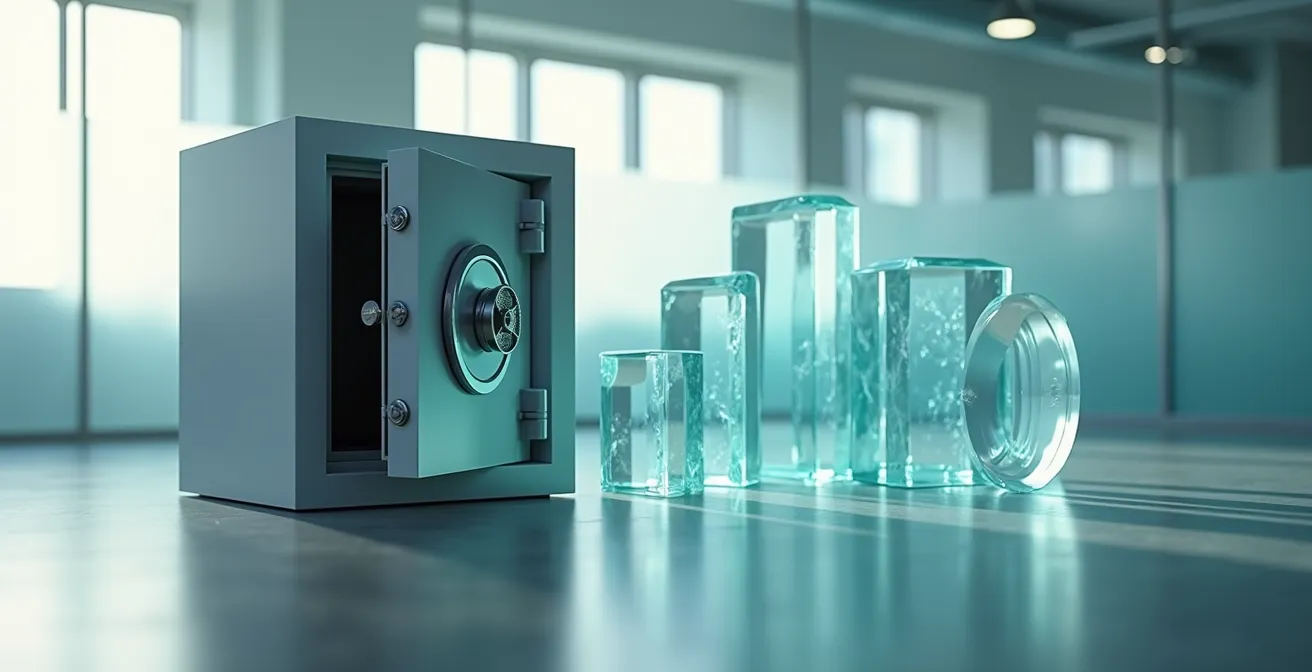 Espace de travail moderne symbolisant la sécurité et la protection des données